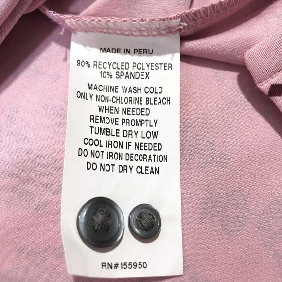 Greyson Shirt Mens Large Pink Spirit World Polo Golf Performance Stretch Aztec - Picture 5 of 7